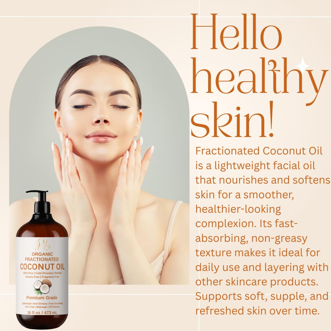 Pomberries aceite de coco fraccionado nutre cabello y cuero cabelludo con suavidad.