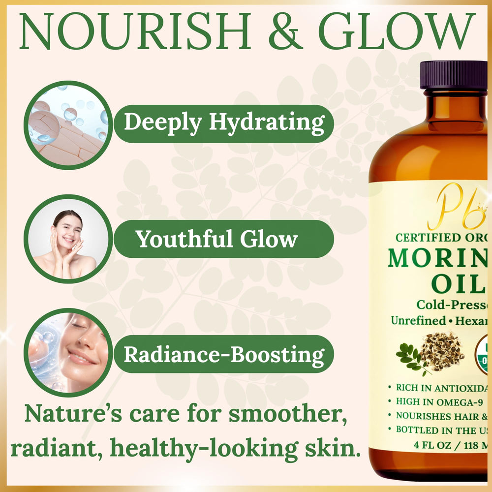 Pomberries Aceite de Moringa, cuidado capilar para cabello suave y menos frizz