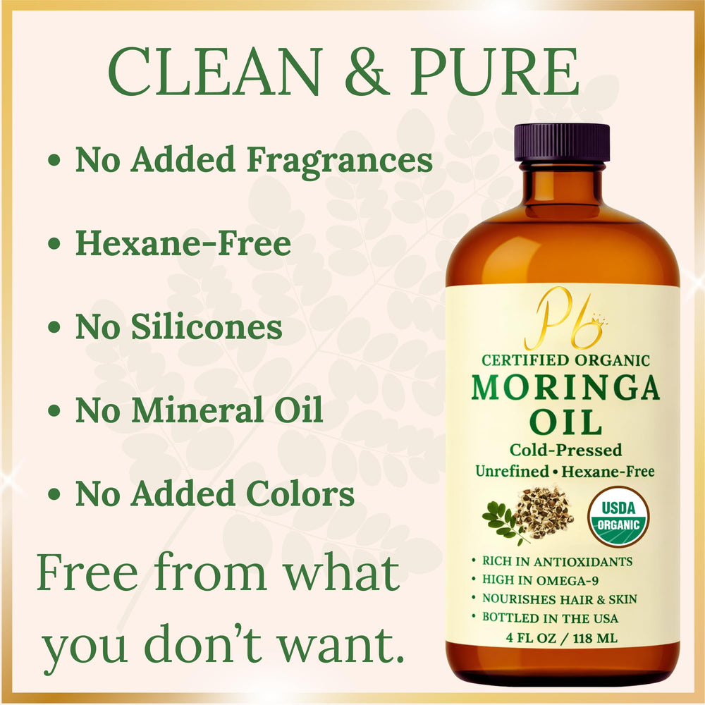 Pomberries Aceite de Moringa, textura hidratante para piel suave y equilibrada