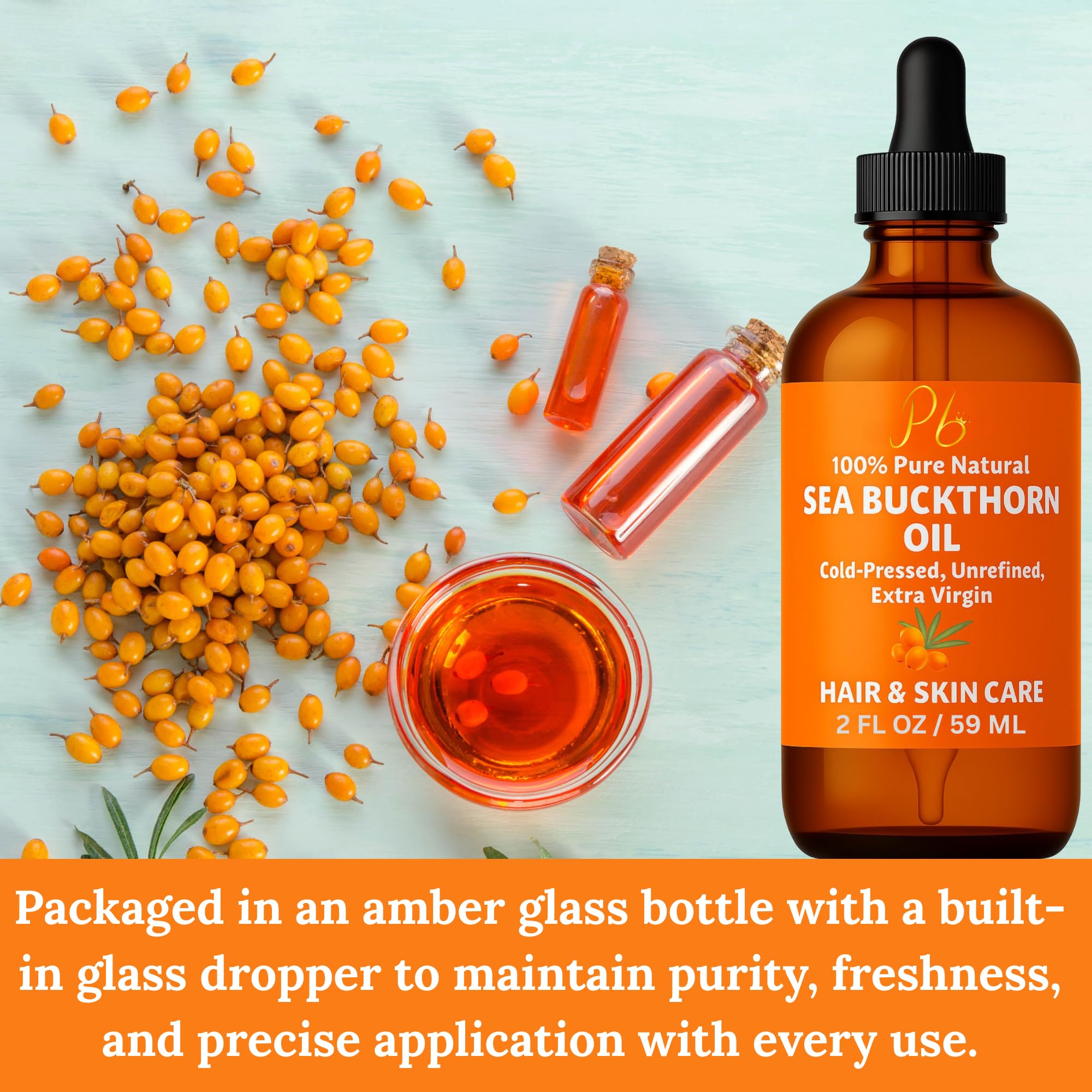 Pomberries Sea Buckthorn Oil nourishes nails and cuticles