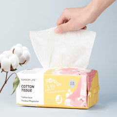 POMPOM LIFE: textura-algodon-suave para limpieza facial suave.