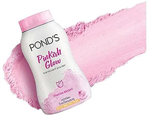 POND'S Angel Face Pinkish White Glow powder packaging on vanity for quick storage