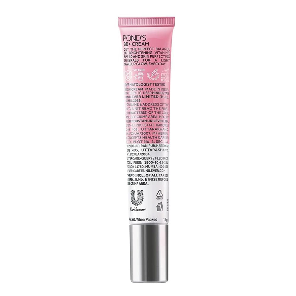 POND'S BB+ crema Ivory, textura ligera para un acabado natural.