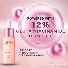 Applying Pond's Bright Beauty Serum to the cheek for even tone