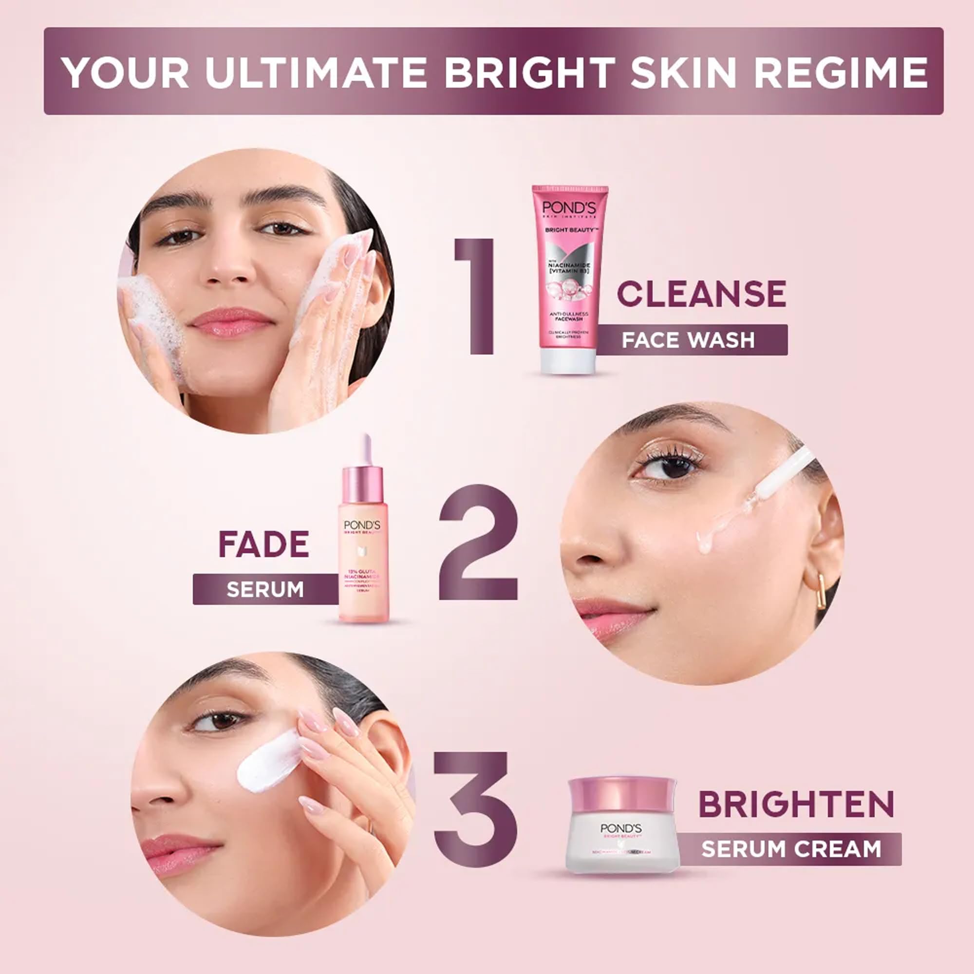 Close-up of hydrated skin after using Pond's Bright Beauty Serum