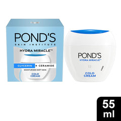 Close-up of creamy texture highlighting Pond's Cold Cream application.
