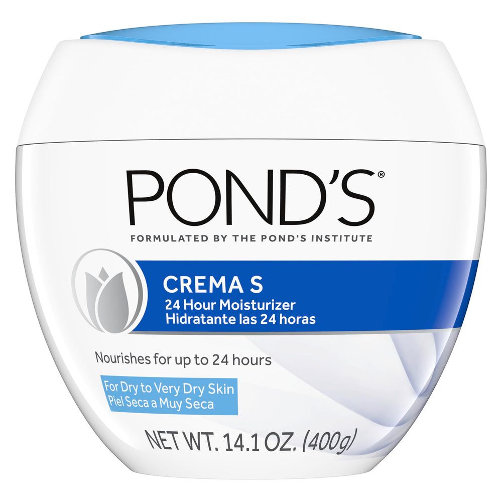 POND'S Crema S Nutritiva, frasco blanco, hidratación suave para piel seca.