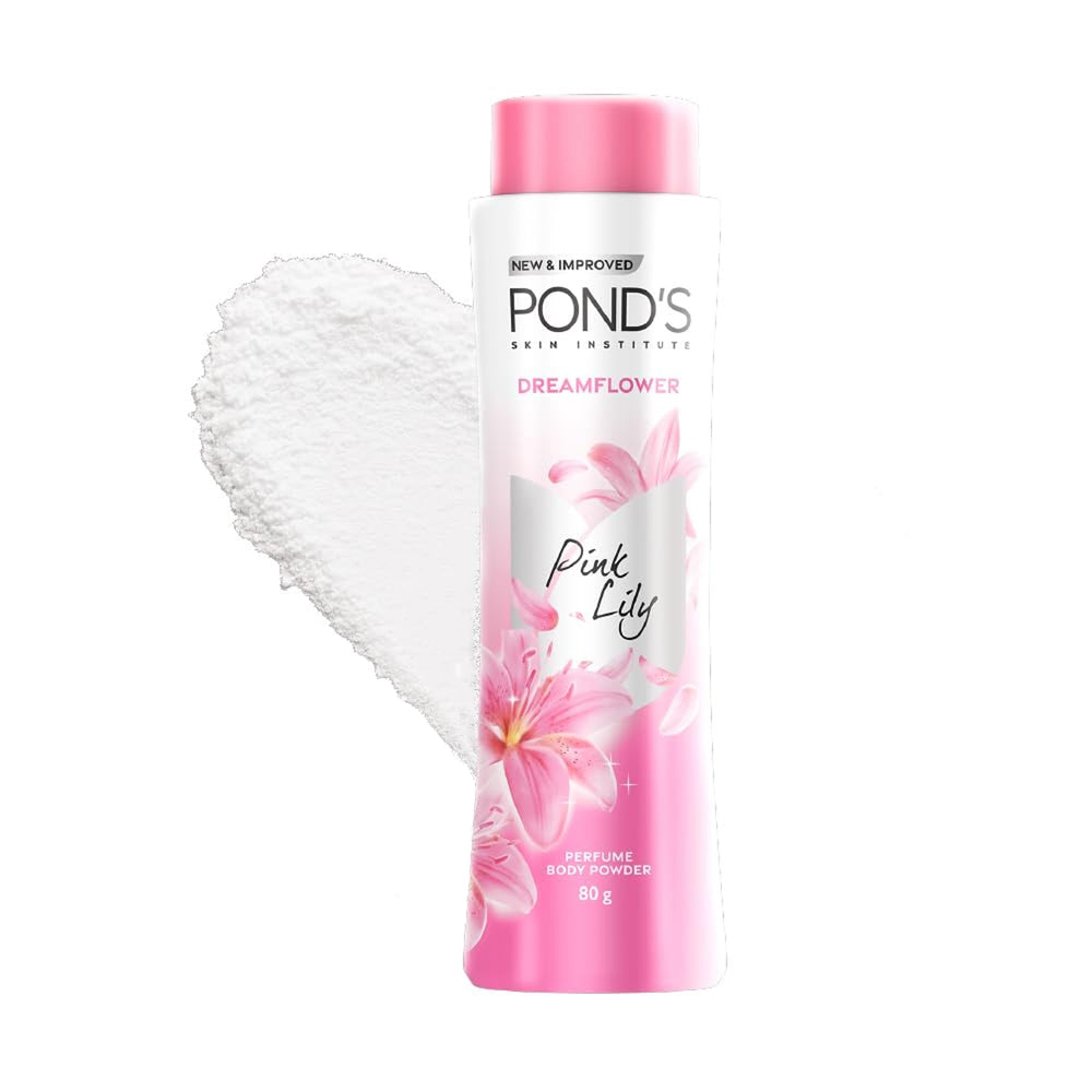 POND'S Dream Flower Talc 80g packaging for convenient daily care.