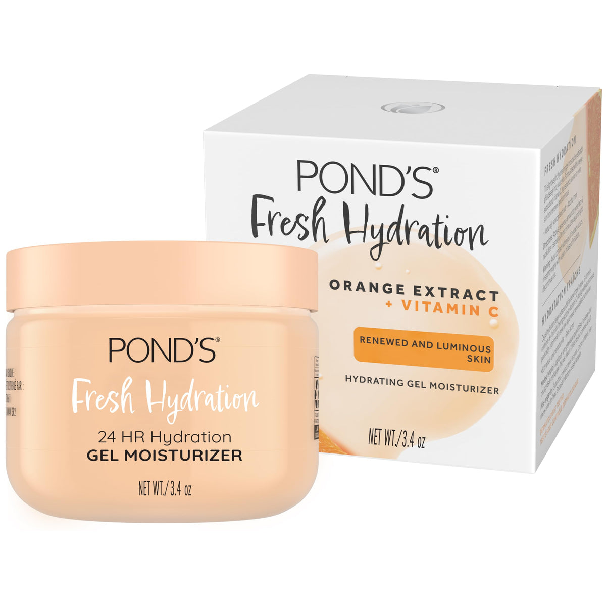 POND'S Fresh Hydration Gel jar shows lightweight daily hydration