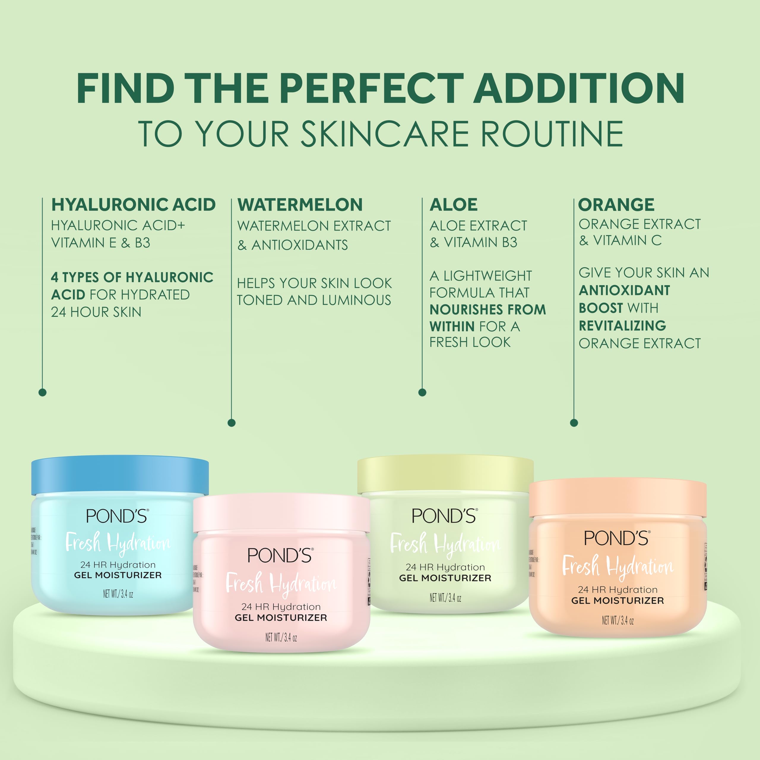 POND'S Lightweight Gel absorbs quickly for makeup-ready skin