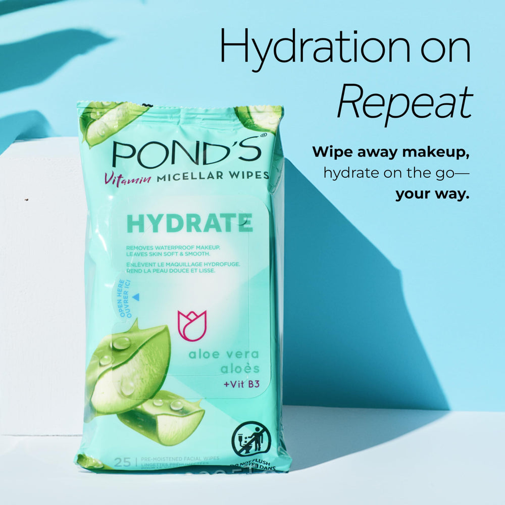 POND'S Micellar Wipes help dry skin feel hydrated and refreshed