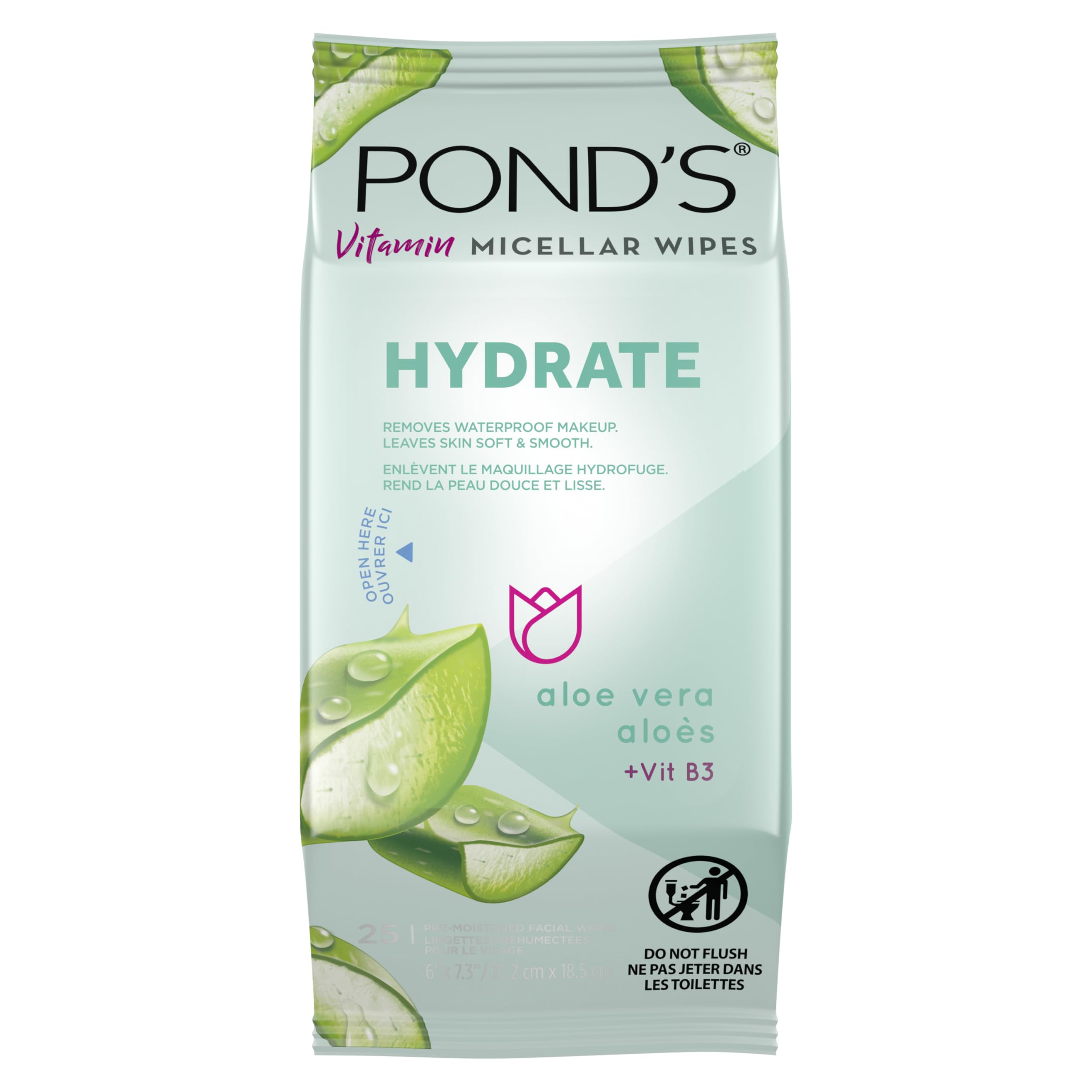 POND'S Micellar Wipes packaging showcase for on-the-go makeup removal