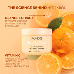 POND'S Fresh Hydration Gel orange extract texture highlights refreshing brightness