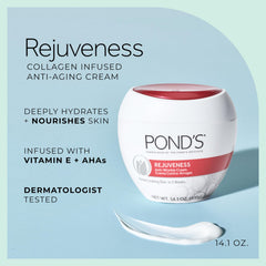 POND'S Rejuveness crema: hidratación profunda para piel nutrida.