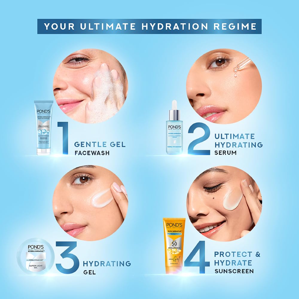 POND'S Super Light Gel envase compacto, fácil de transportar.