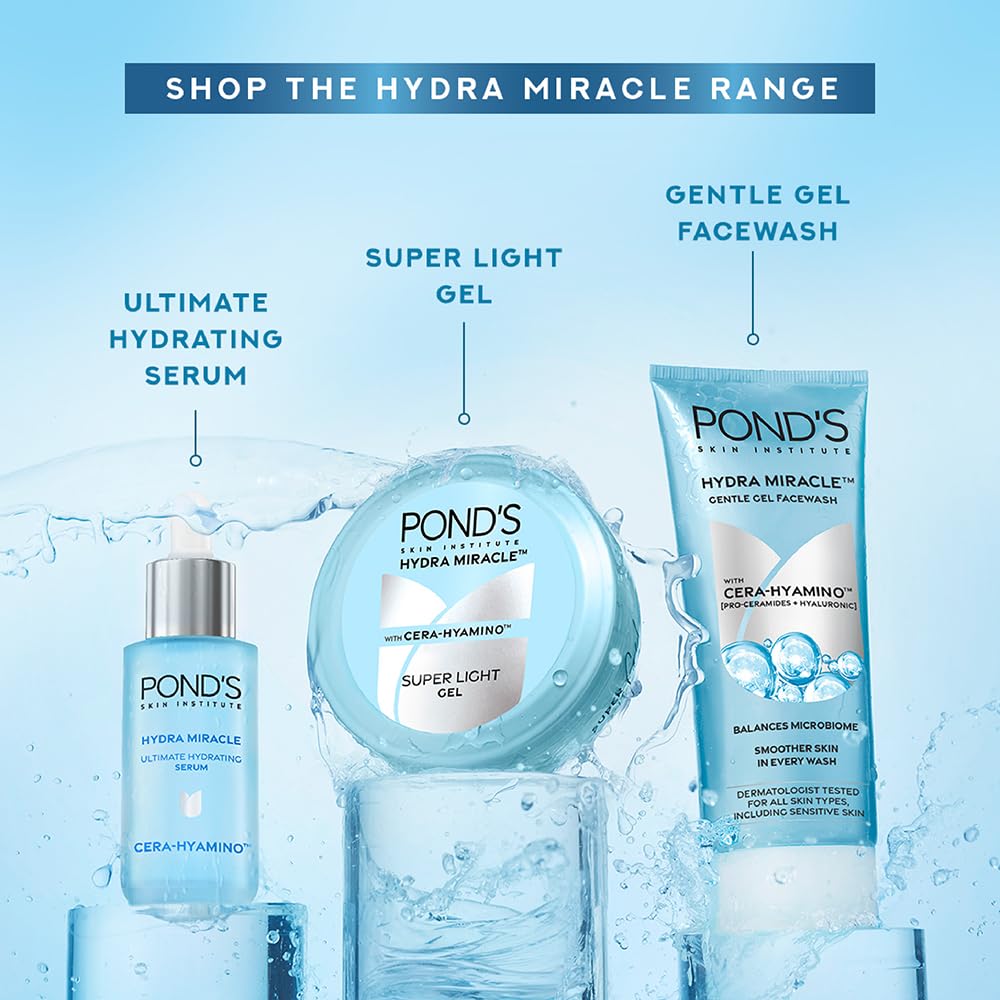 POND'S Super Light Gel tamaño 100 ml, perfecto para casa o viaje.