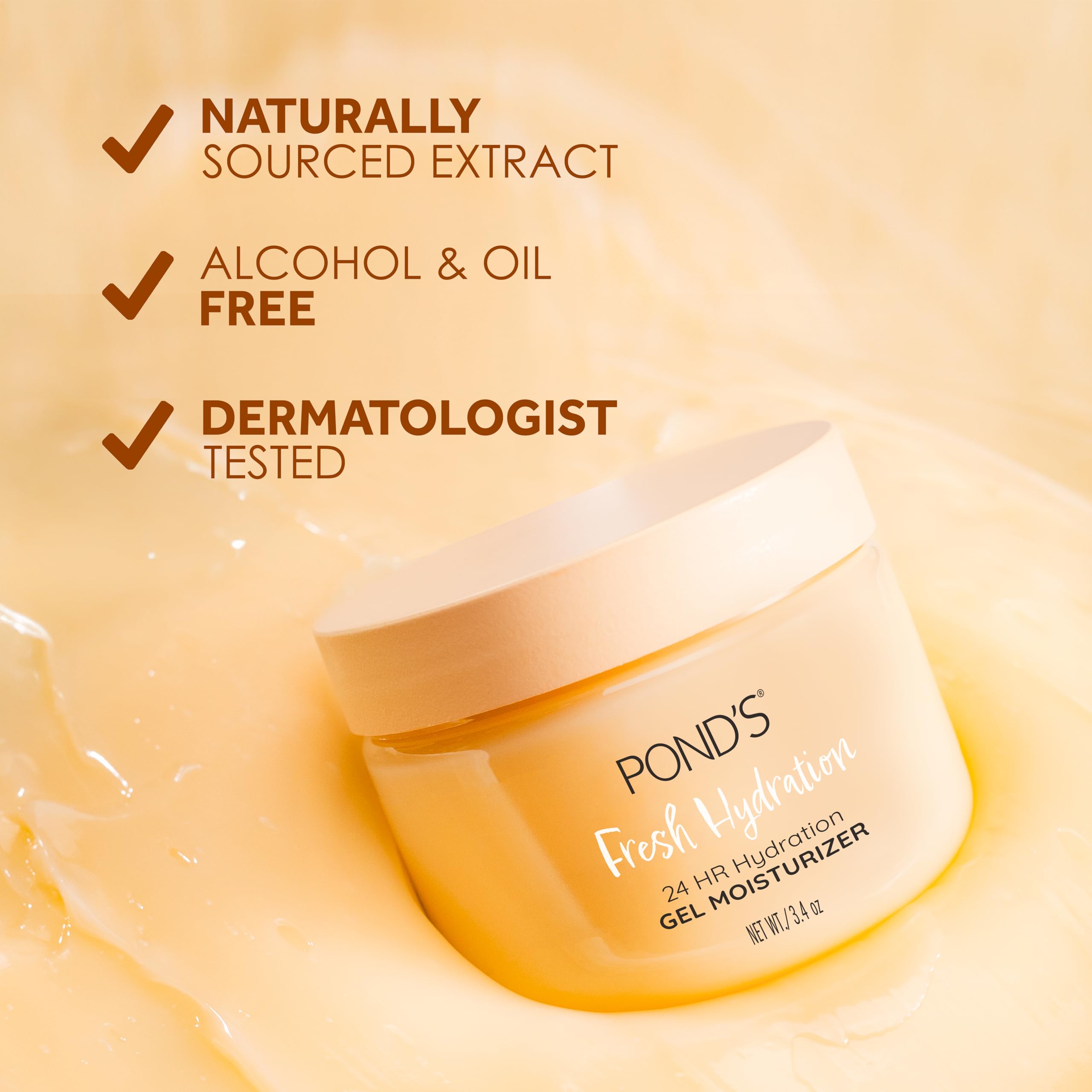 POND'S Fresh Hydration Gel with Vitamin C offers antioxidant support for radiant skin