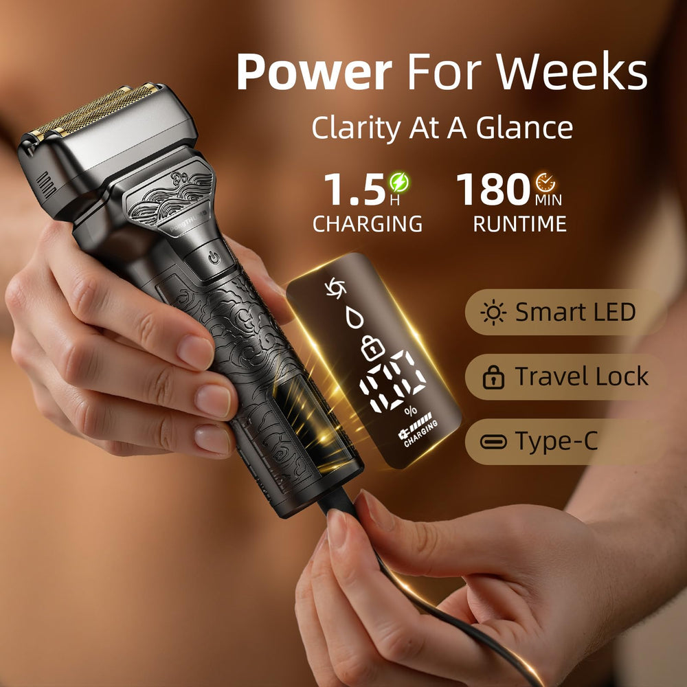 PongTHUMB non-slip ergonomic grip for confident control in wet conditions.
