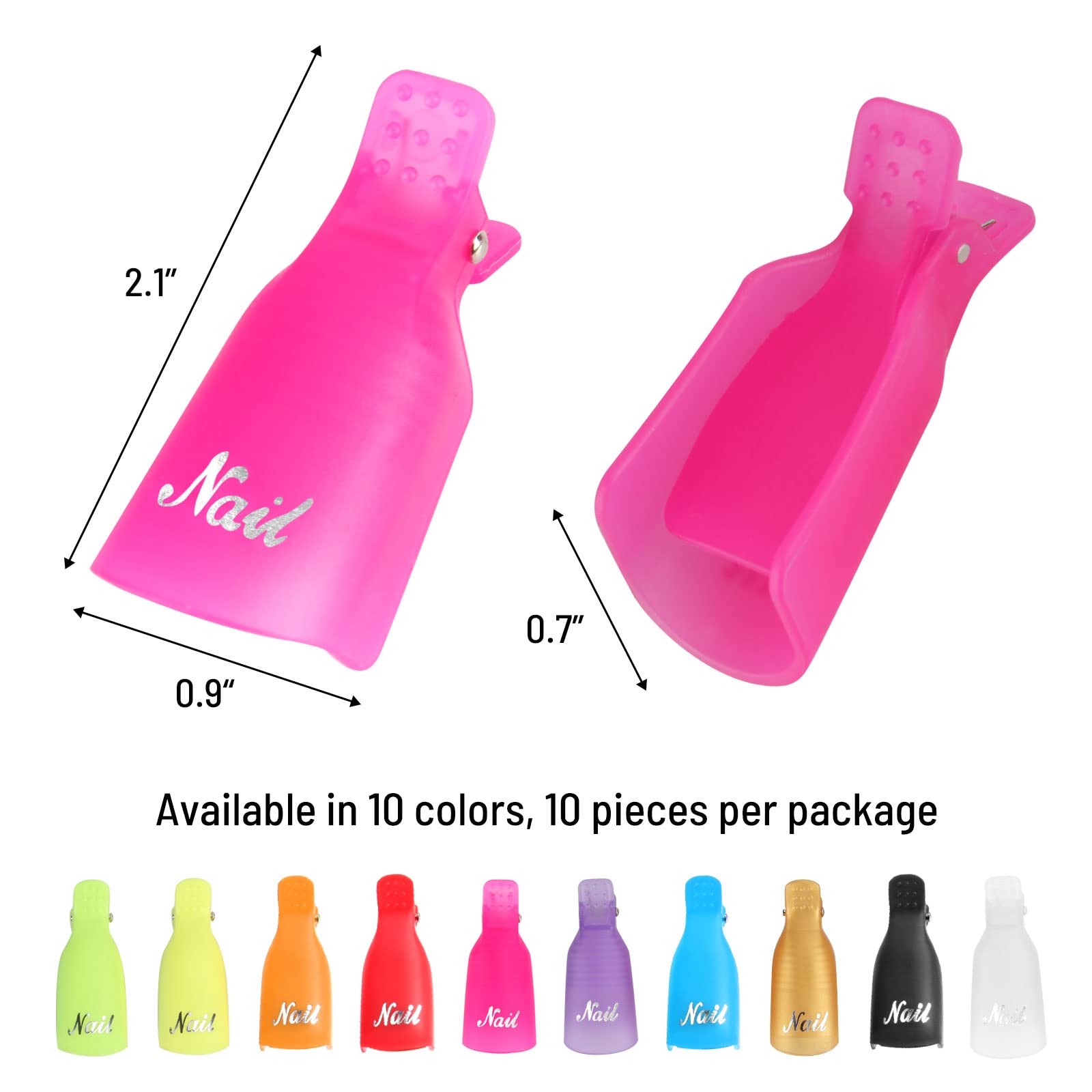 Ponjowl clips remover esmalte acetona, reutilizables para uso diario