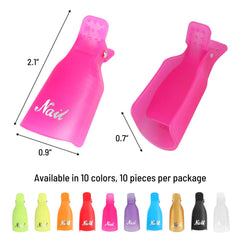Ponjowl clips remover esmalte acetona, reutilizables para uso diario