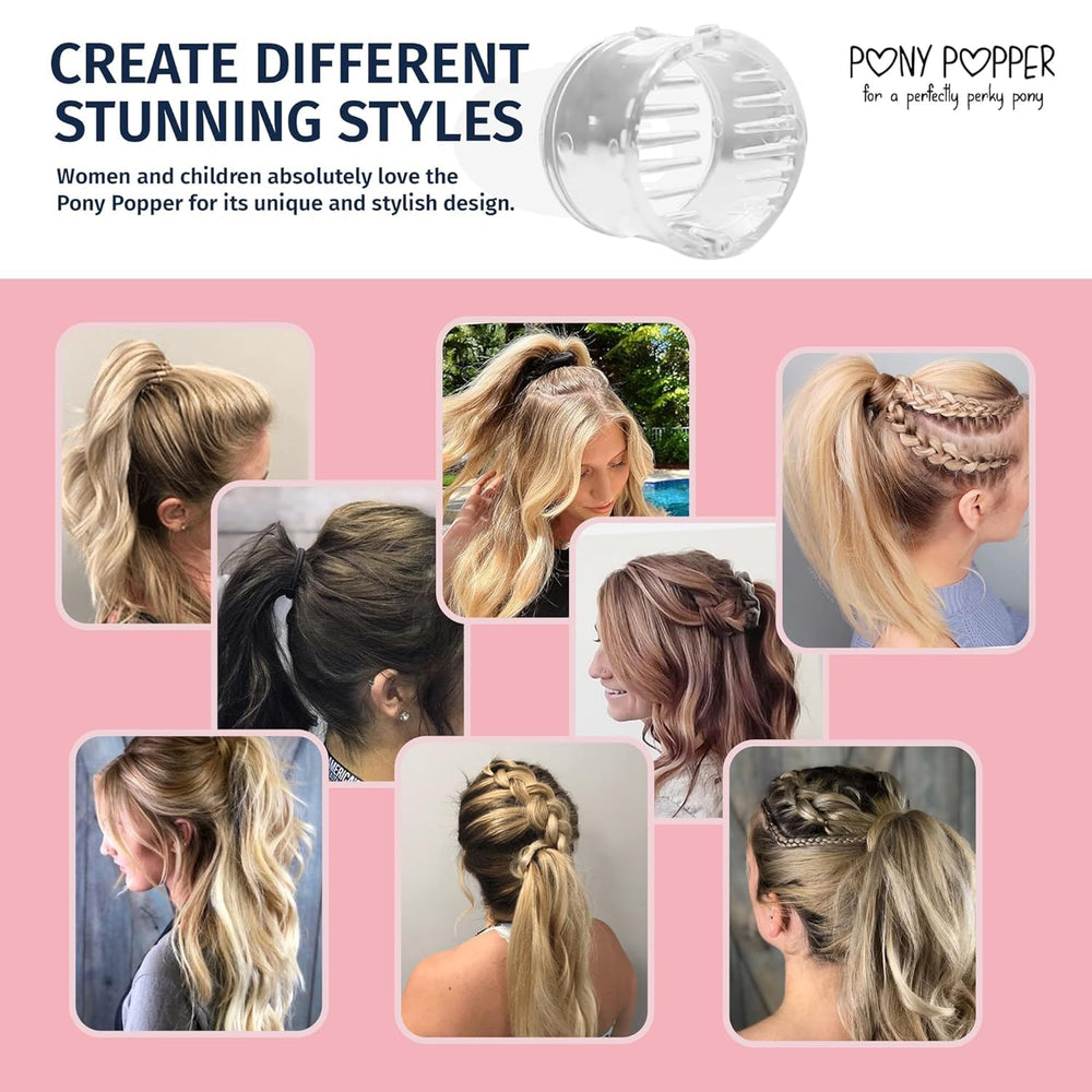 Pony Popper Mini Clip, uso diario, fácil de colocar para looks rápidos.