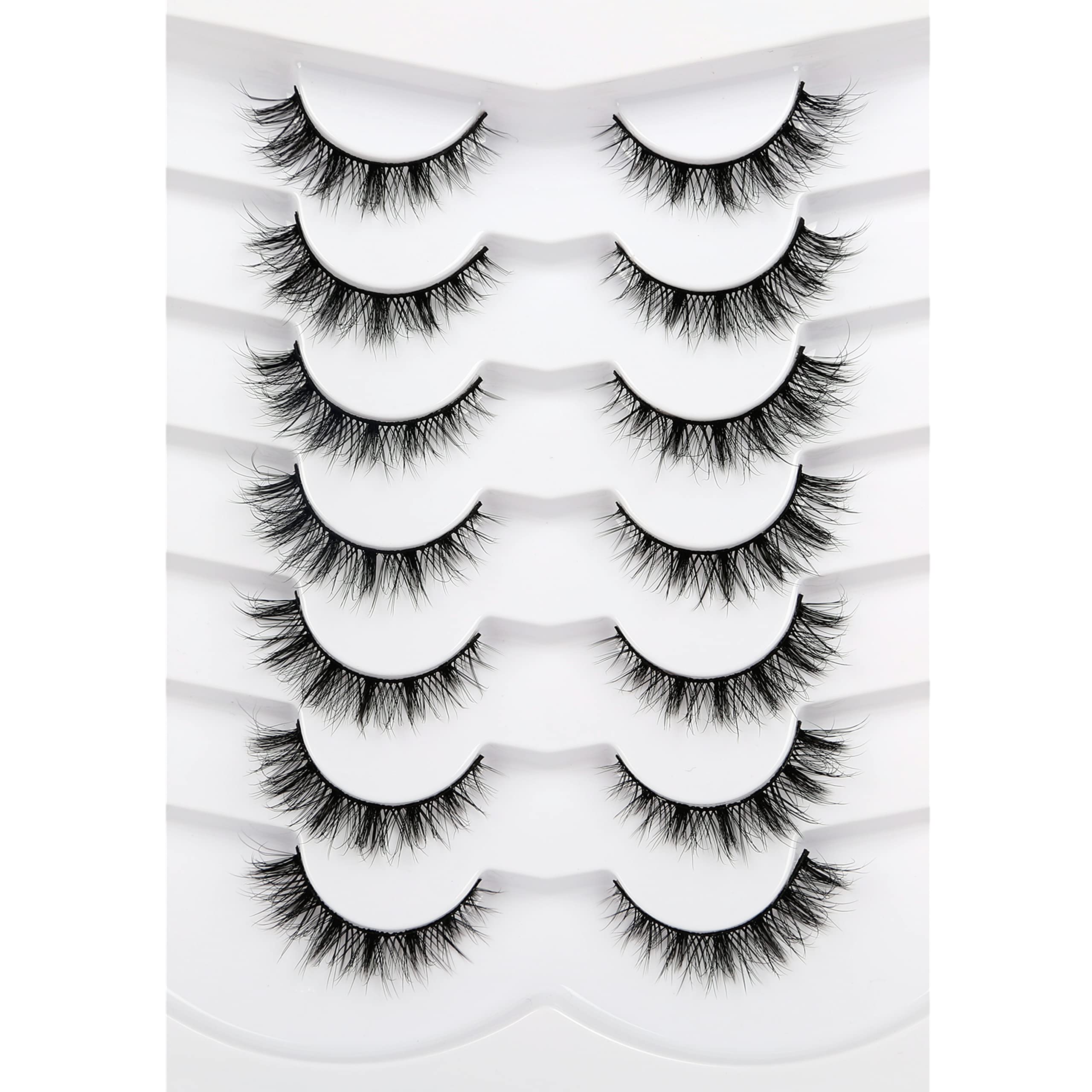 Pooplunch 7-pair lashes in premium packaging for easy storage and ready wear.