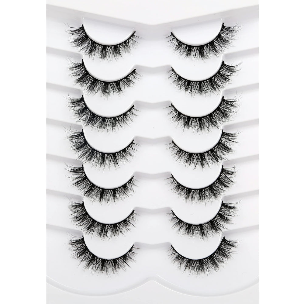 Pooplunch 7-pair lashes in premium packaging for easy storage and ready wear.