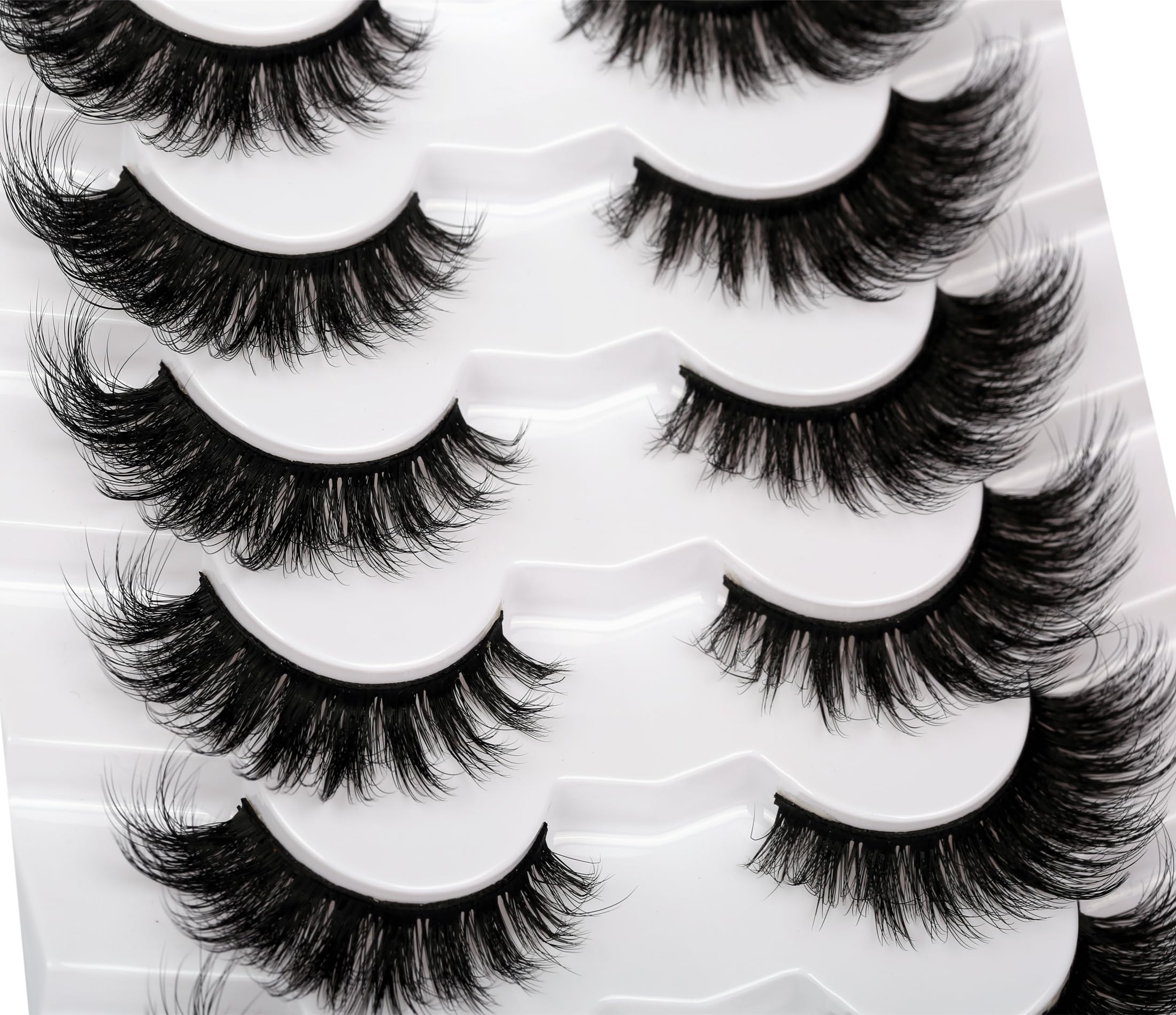 Pooplunch 7 pairs pack offering versatile lash styling options