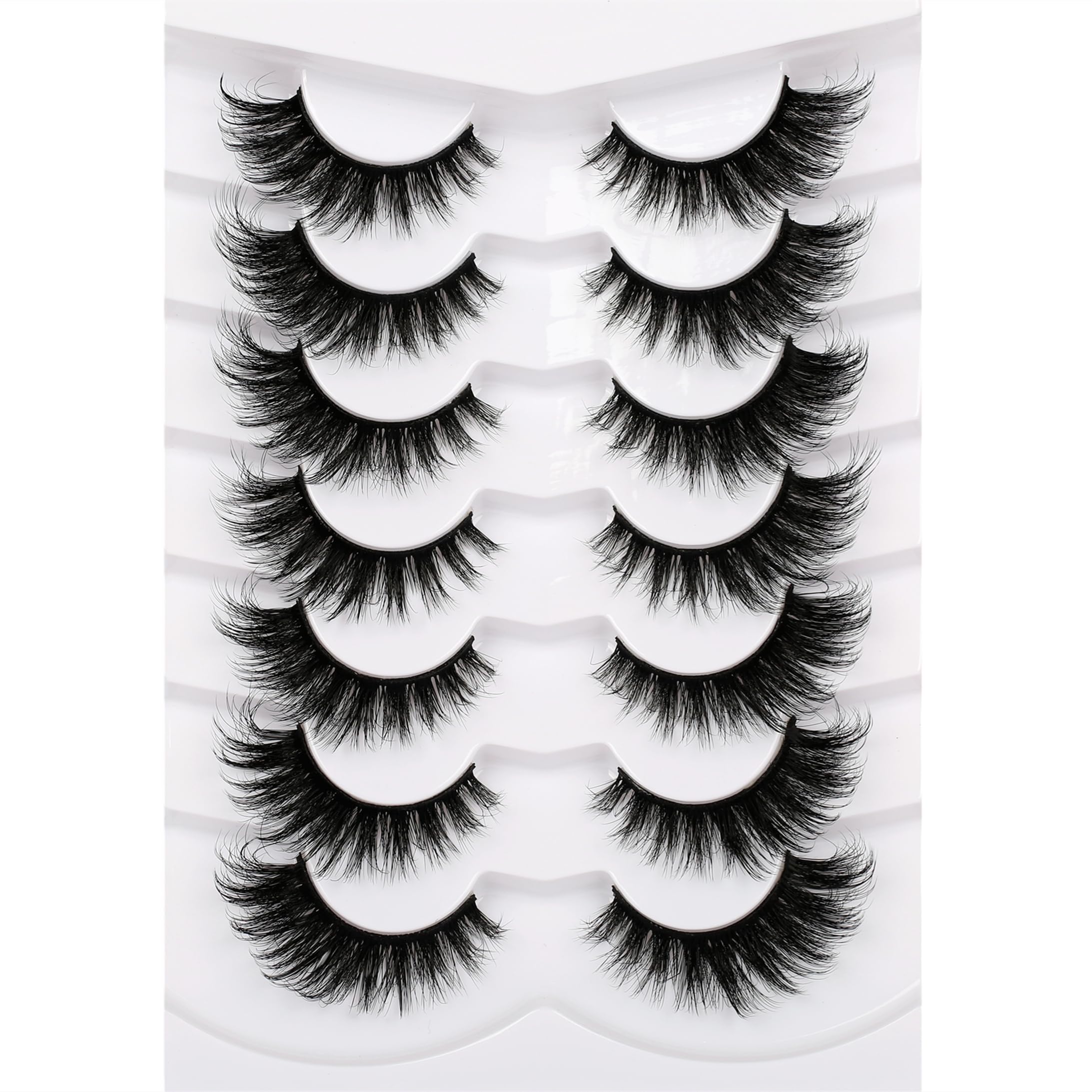 Pooplunch 8D cat-eye fluffy wispy lashes with a soft, natural movement for daily wear