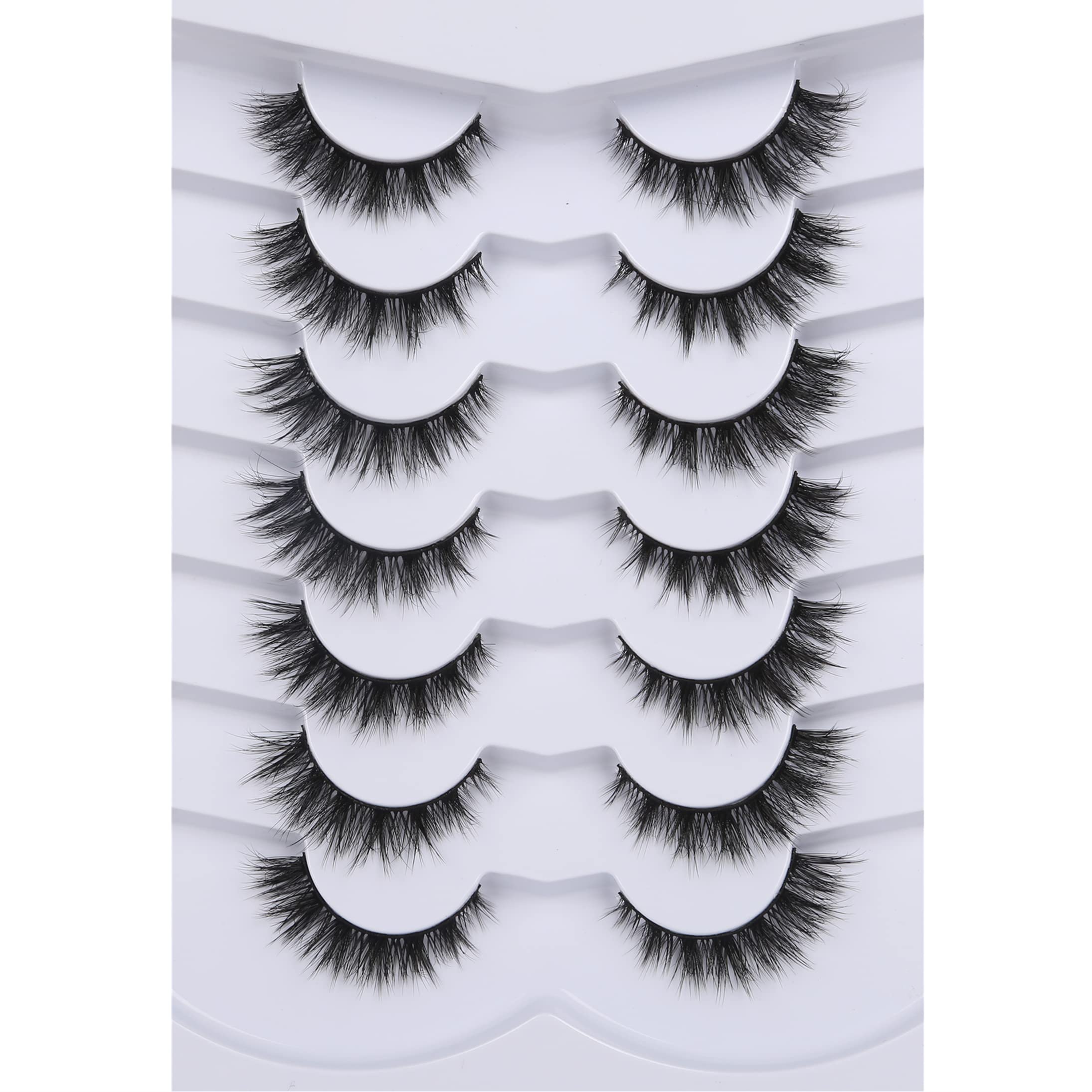 Pooplunch 8D silk lashes for lightweight volume and soft flutter.
