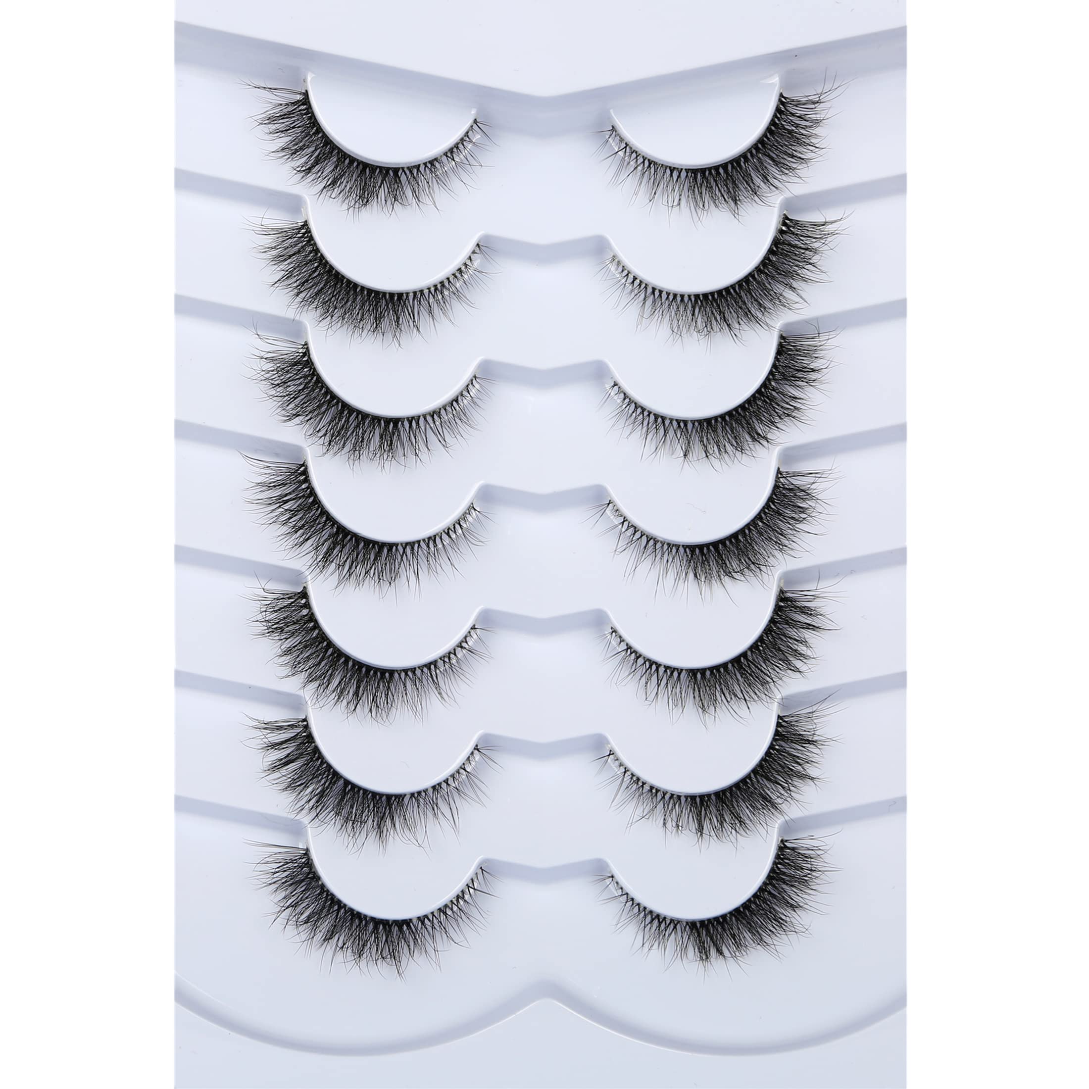 Pooplunch cat-eye 8D silk lashes pack for natural uplift and gentle flutter.