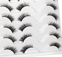 Pooplunch fluffy half lashes side view wispy volume enhances eyes subtly