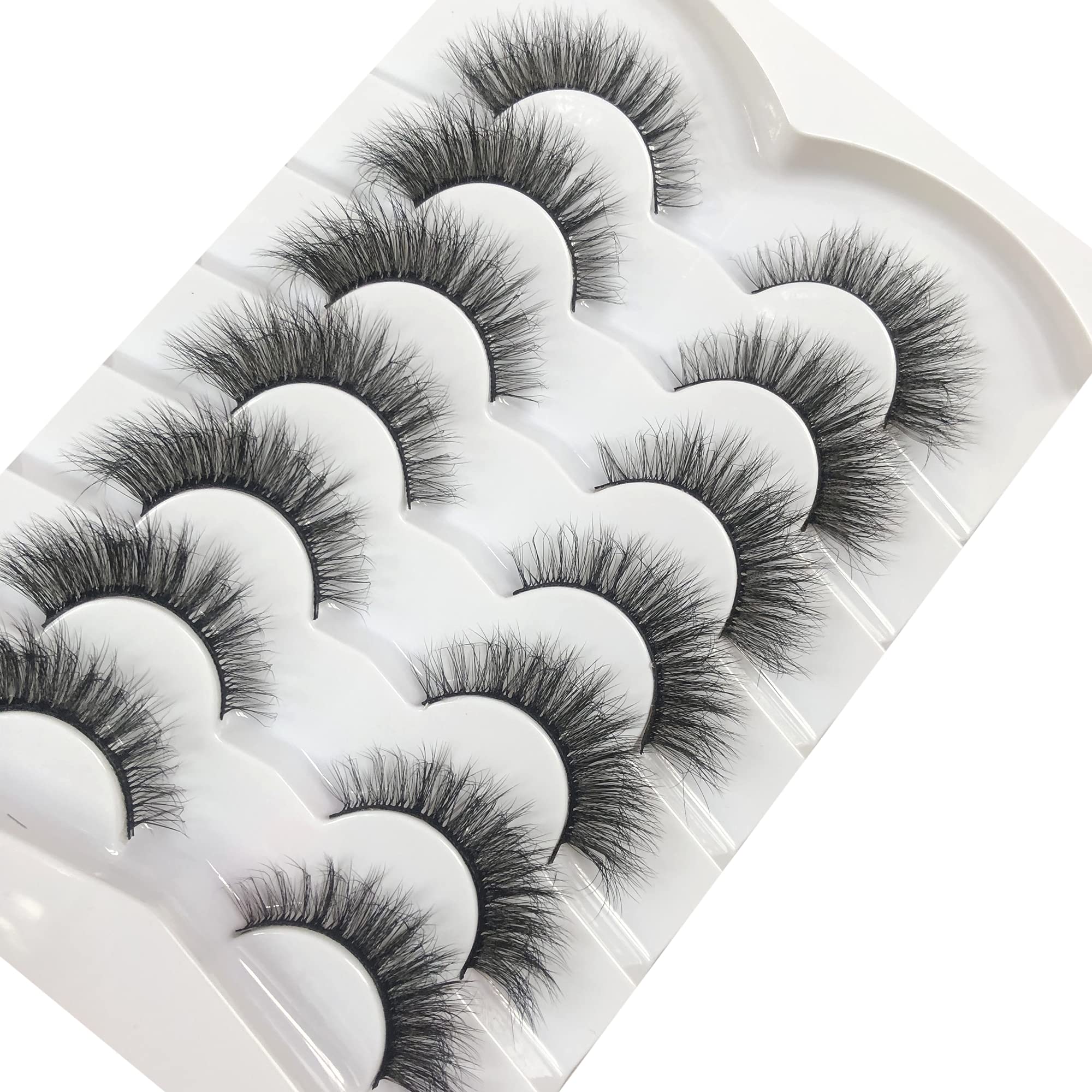 Pooplunch outer-corner long lashes 7-14mm for defined cat-eye.