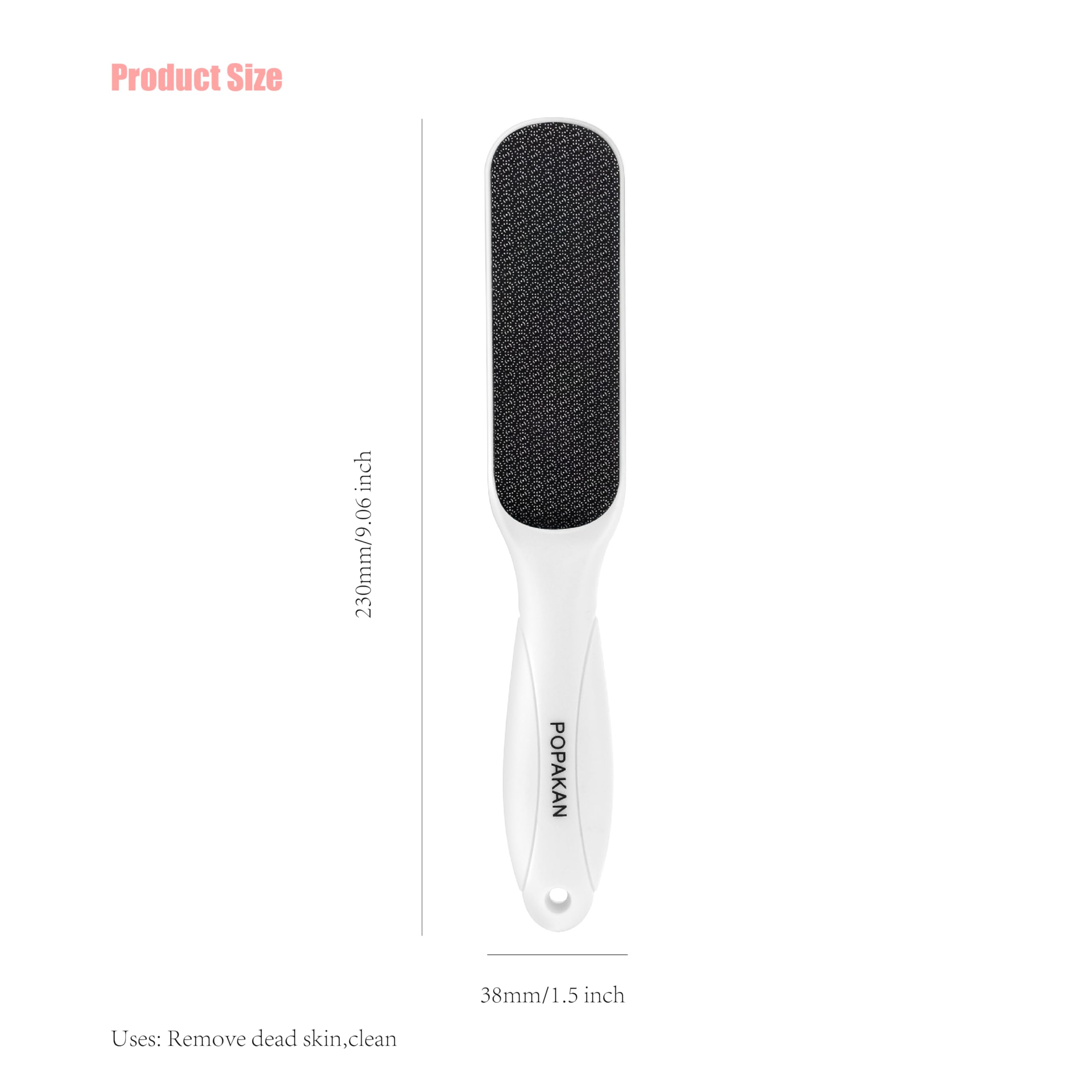 Popakan soft brush cleans dead skin before filing