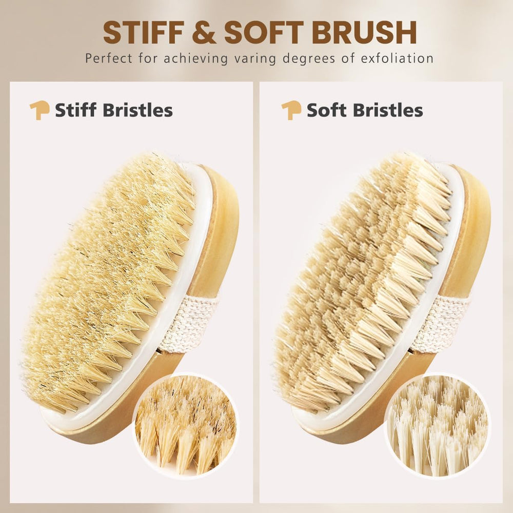POPCHOSE cepillo para ducha exfoliante en uso durante la limpieza