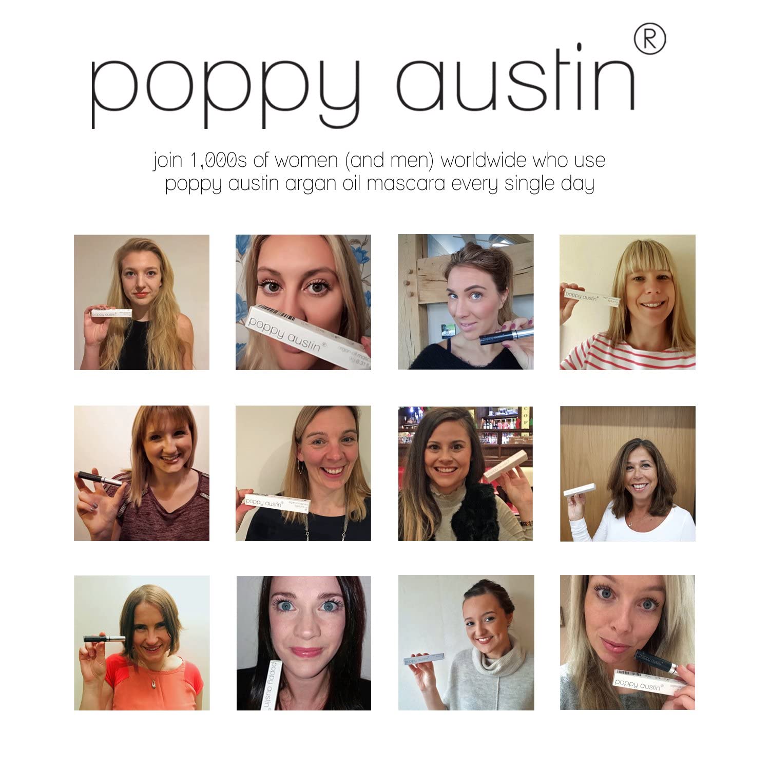 Poppy Austin Mascara Orgánica: cepillo suave para aplicación uniforme