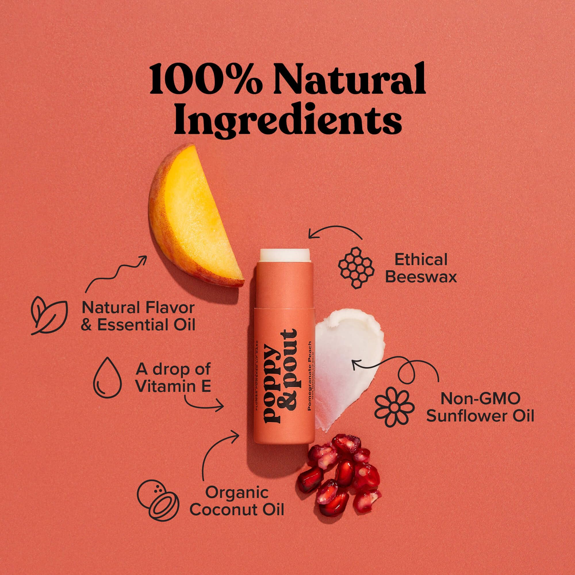 Envase cartón reciclable de Poppy & Pout para labios.