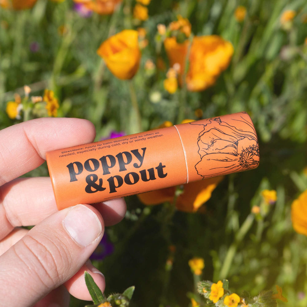 Poppy & Pout: hidratación prolongada para labios secos durante el día