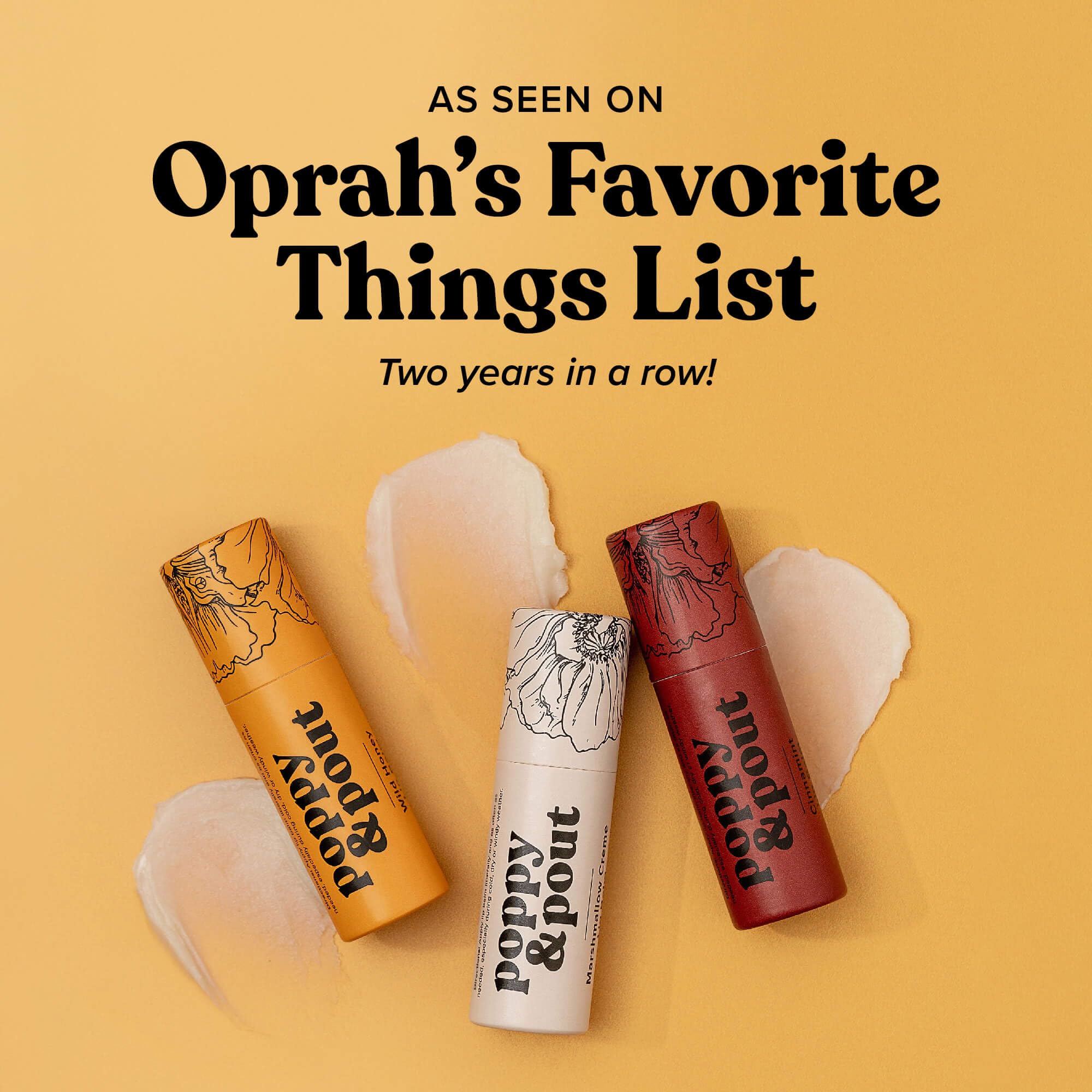 Poppy & Pout ingredientes: cera de abejas, coco y vitamina E para nutrición diaria