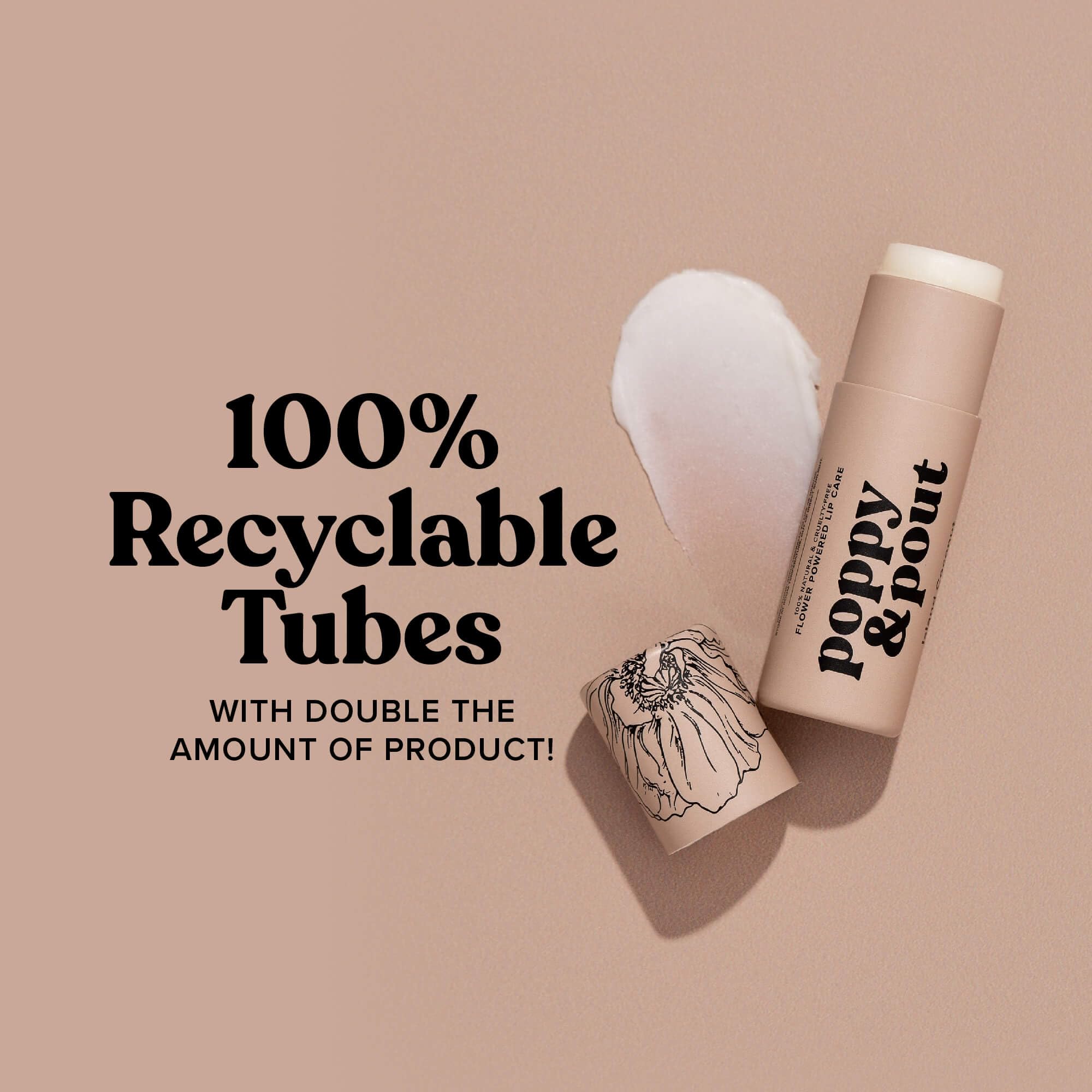Vitamina E Poppy & Pout para labios saludables.