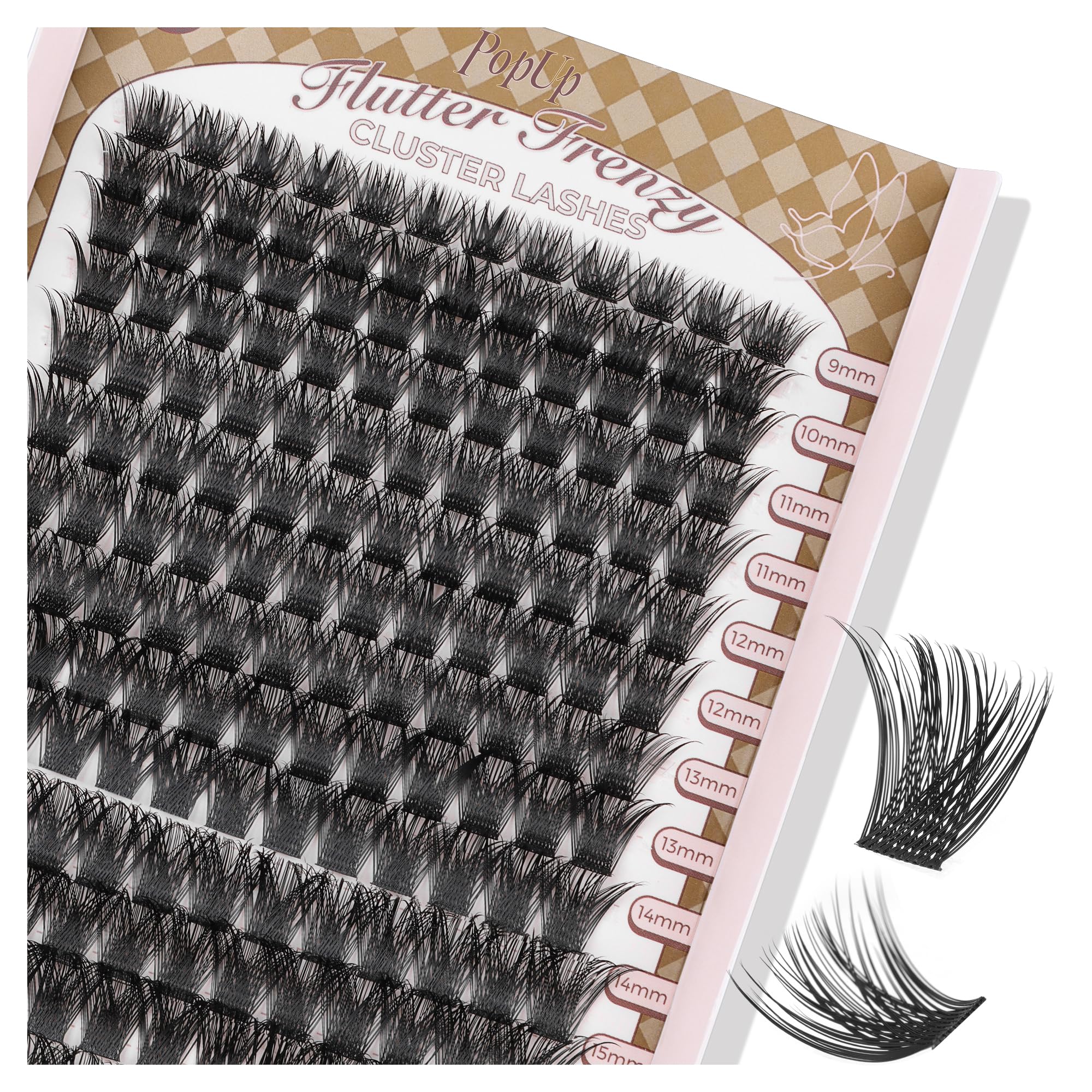 Popup cluster lashes 168pcs pack for versatile looks