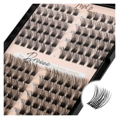 PopUp Lash Clusters in a premium PMMA box protect delicate lashes during storage.
