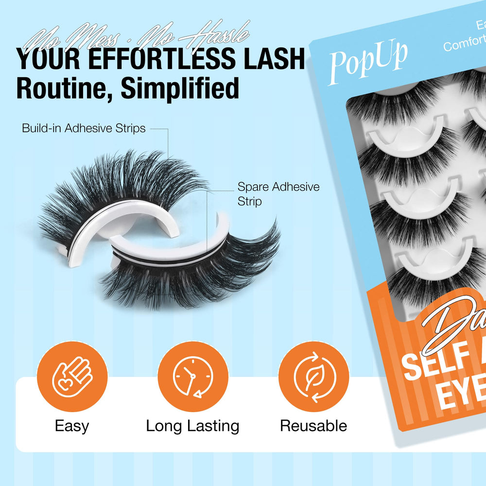Popup XA03 band close-up shows black lash band for natural eyeliner effect