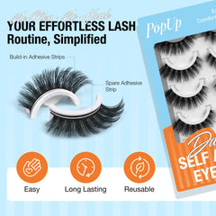 Popup XA03 band close-up shows black lash band for natural eyeliner effect