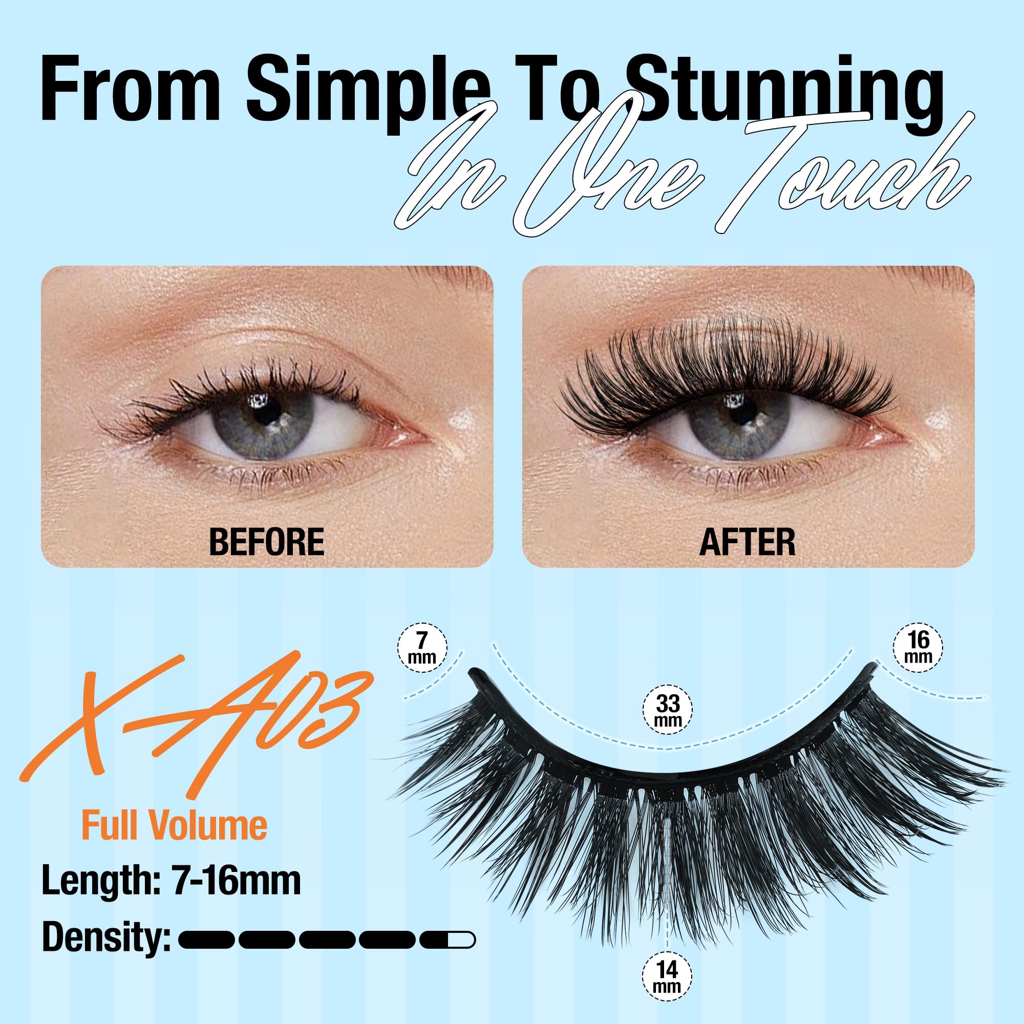 Popup XA03 built-in liner effect highlights eye definition