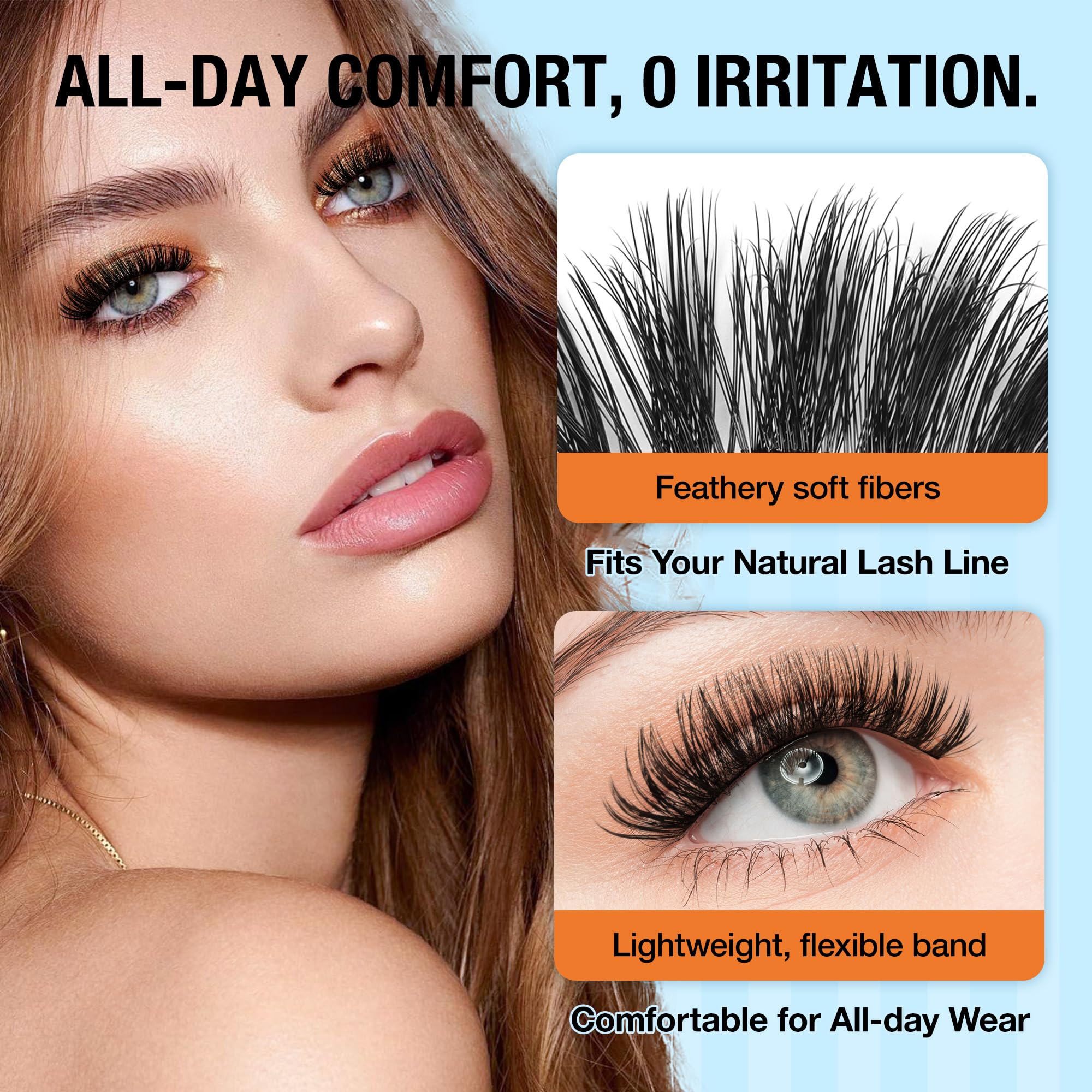 Popup XA03 reusable lashes demonstrated with gentle removal and care tips