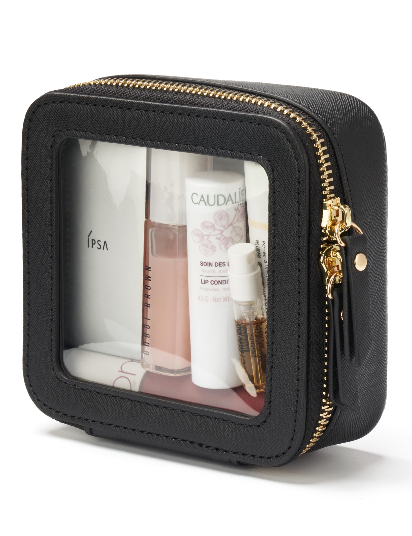 Popvibe mini clear bag with zipper offers quick access for travel essentials.
