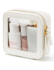 Popvibe small cosmetic bag clear design panel for easy visibility