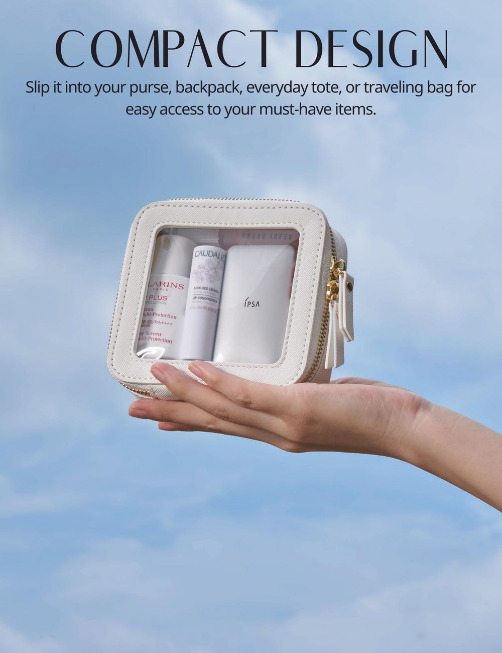 Popvibe waterproof material protects cosmetics from spills