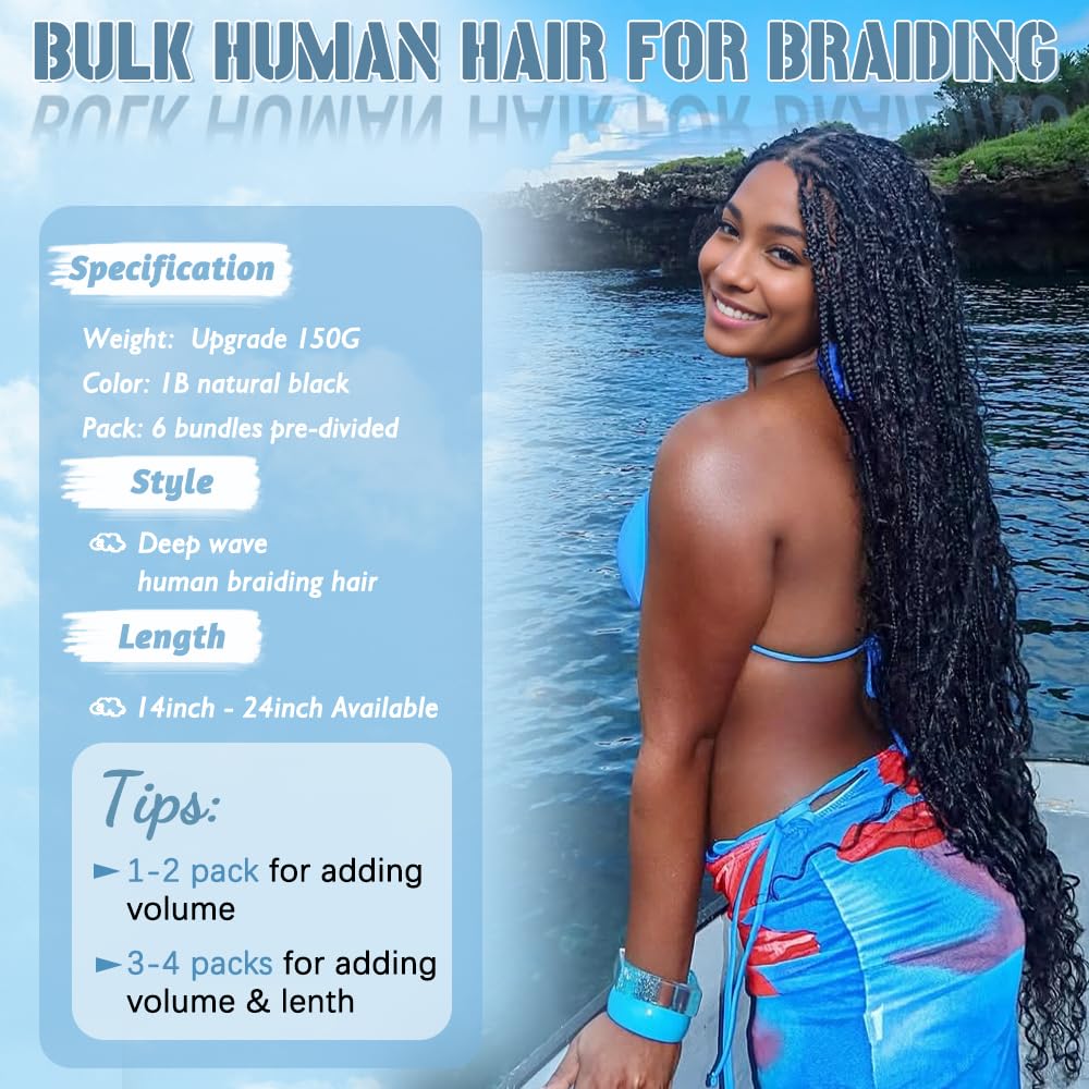 Popway 150g bulk braiding hair close-up, easy to separate for even root-to-tip fullness.